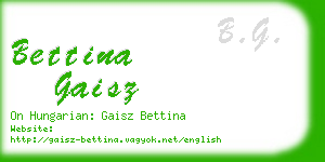 bettina gaisz business card